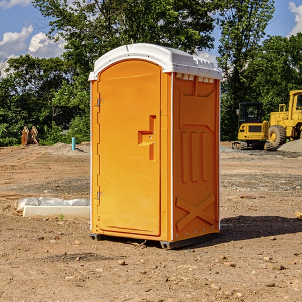 can i customize the exterior of the portable restrooms with my event logo or branding in Jamesport